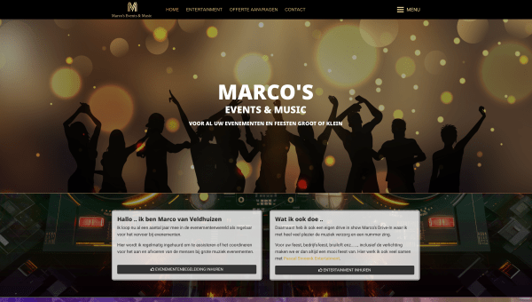 Nieuwe website voor Marco's Events &amp; Music